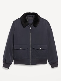 Image number 1 showing, Water-Resistant Aviator Bomber Jacket