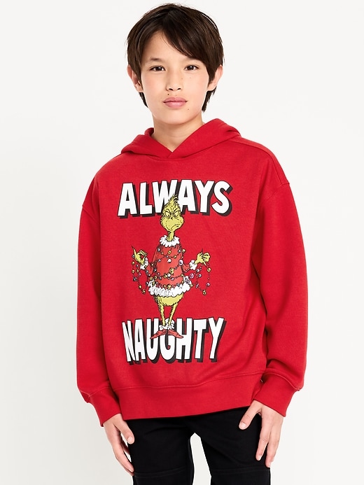 Image number 1 showing, Dr. Seuss™ Grinch Oversized Gender-Neutral Hoodie for Kids