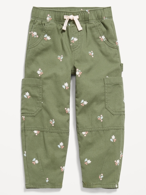 Pull-On Baggy Barrel-Leg Cargo Pants for Toddler Girls