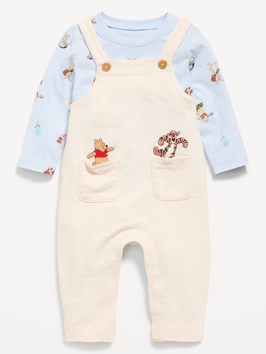 Image number 1 showing, Disney© Long-Sleeve T-Shirt and Overalls Set for Baby