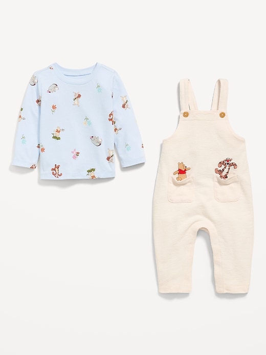 Image number 2 showing, Disney© Long-Sleeve T-Shirt and Overalls Set for Baby