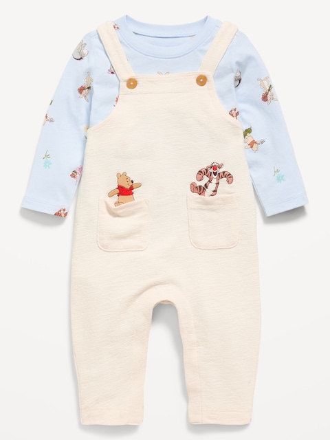 Disney© Long-Sleeve T-Shirt and Overalls Set for Baby