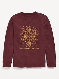 Image number 1 showing, Oversized Long-Sleeve Graphic T-Shirt for Boys