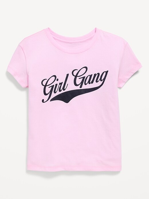 Image number 1 showing, Short-Sleeve Graphic T-Shirt for Girls