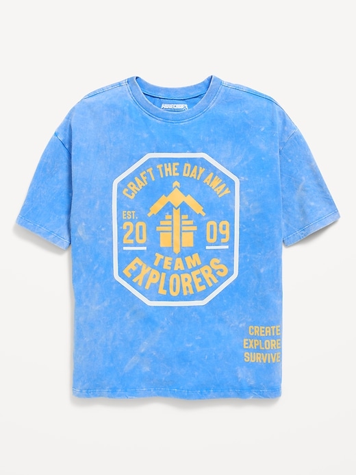 Image number 1 showing, Minecraft™ Gender-Neutral Graphic T-Shirt for Kids