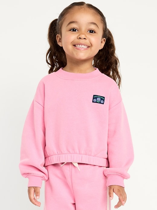 Image number 1 showing, Balloon-Sleeve Sweatshirt for Toddler Girls