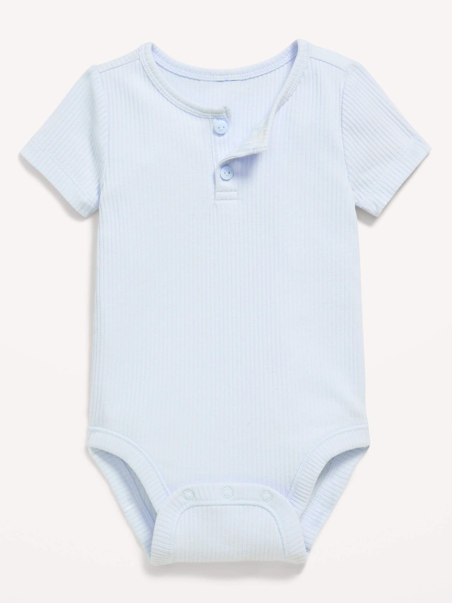 Short-Sleeve Henley Ribbed Bodysuit for Baby