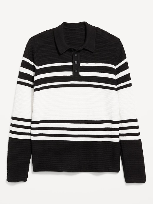 Image number 3 showing, Long-Sleeve Collar Polo Sweater