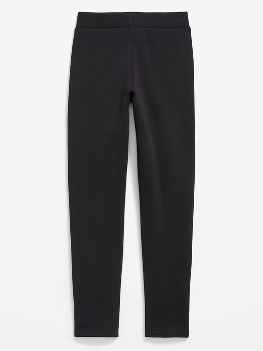 L'image numéro 2 présente Legging long en molleton à taille haute pour fille