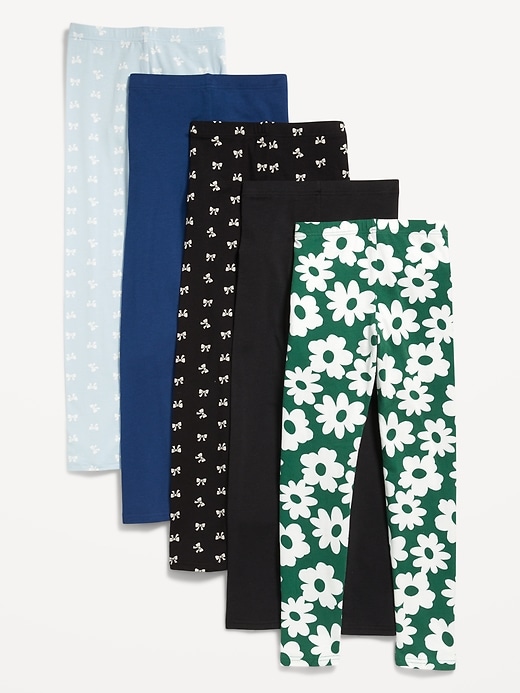 L'image numéro 2 présente Legging pleine longueur pour fille (paquet de 5)