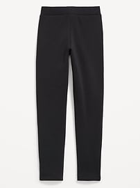 L'image numéro 2 présente Legging long en molleton à taille haute pour fille