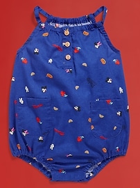 Image number 2 showing, Old Navy x Disney© Sleeveless Henley One-Piece Graphic Romper for Baby
