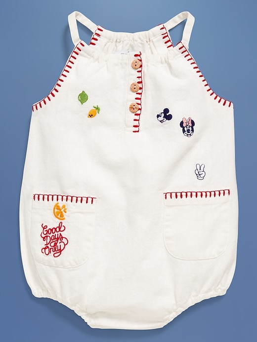 Image number 2 showing, Old Navy x Disney© Linen-Blend Sleeveless One-Piece Romper for Baby