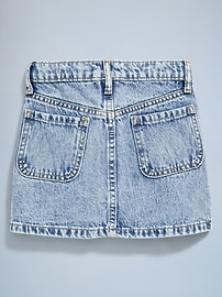 Image number 3 showing, High-Waisted Button-Front Jean Skirt for Toddler Girls