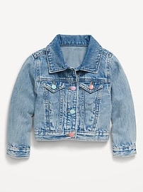 Image number 5 showing, Cropped Trucker Jean Jacket for Toddler Girls