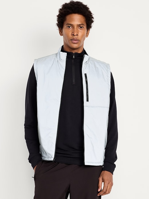 Image number 1 showing, Loose Fit Reflective Run Vest