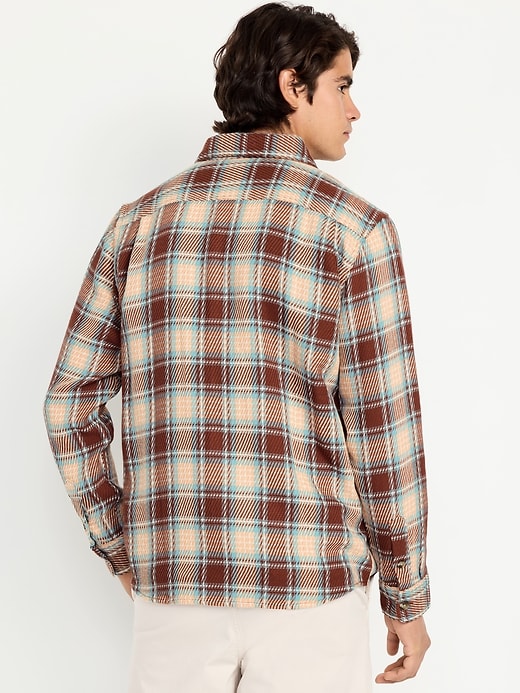 Image number 2 showing, Loose Fit Textured Plaid Pocket Shirt