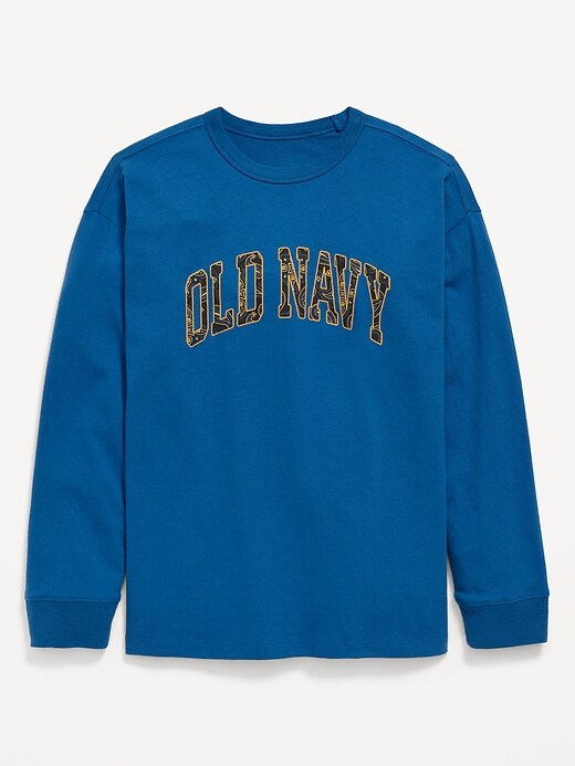 L'image numéro 1 présente T-shirt surdimensionné à imprimé à manches longues pour garçon