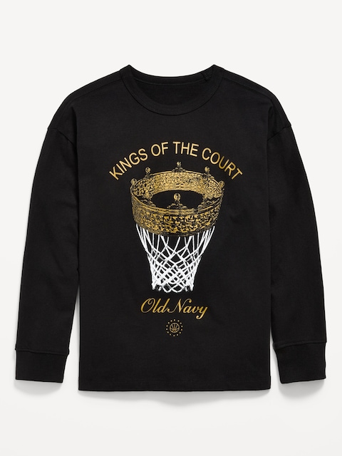 Oversized Long-Sleeve Graphic T-Shirt for Boys