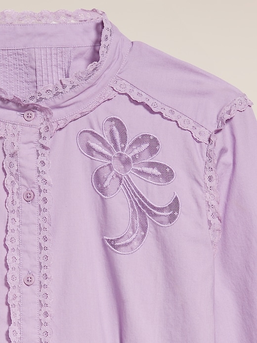 Image number 6 showing, Old Navy x Anna Sui Button-Down Applique Top