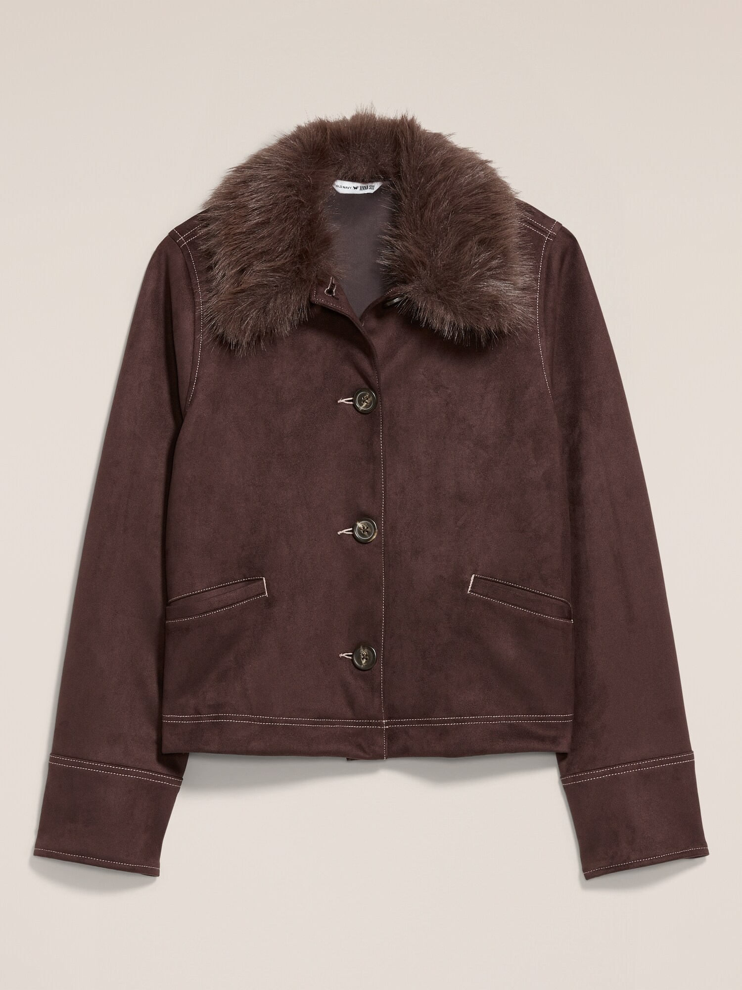 Old Navy x Anna Sui Vegan Suede Boxy Jacket | Old Navy