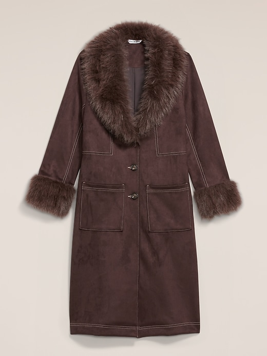 Image number 6 showing, Old Navy x Anna Sui Vegan Suede Coat