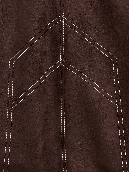 Image number 5 showing, Old Navy x Anna Sui Vegan Suede Seamed Mini Skirt