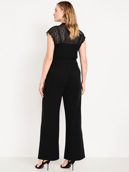 Image number 5 showing, High-Waisted Taylor Trouser Wide-Leg Pants