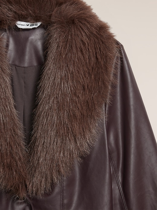 Image number 6 showing, Old Navy x Anna Sui Vegan Leather Coat