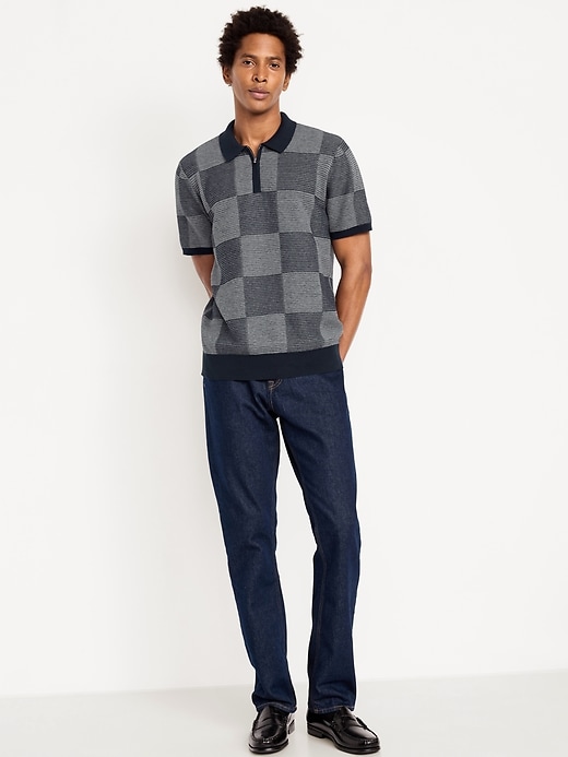 Image number 3 showing, Quarter-Zip Check Polo Sweater