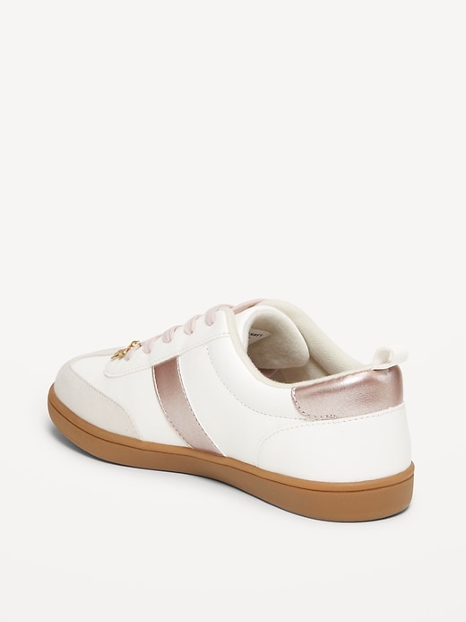 Image number 5 showing, Faux-Suede Lace-Up Charm Sneakers for Girls