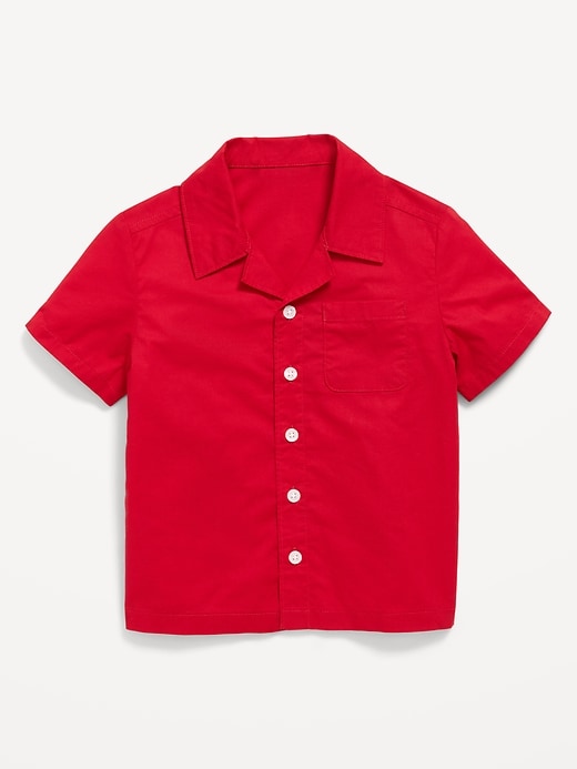 Image number 1 showing, Short-Sleeve Poplin Pocket Shirt for Toddler Boys