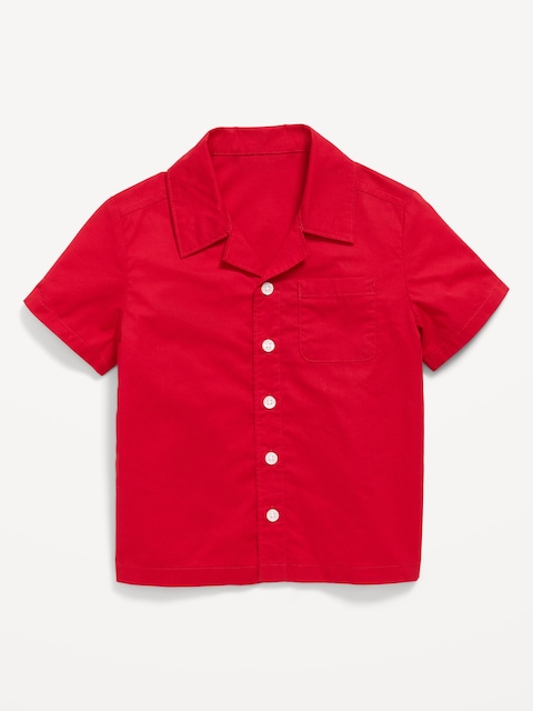 Short-Sleeve Poplin Pocket Shirt for Toddler Boys