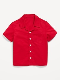 Image number 1 showing, Short-Sleeve Poplin Pocket Shirt for Toddler Boys