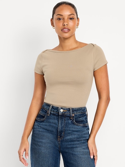 Image number 1 showing, Snug Boatneck T-Shirt