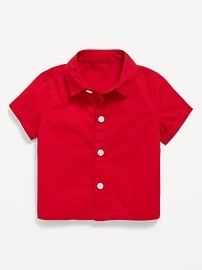 Image number 1 showing, Short-Sleeve Poplin Shirt for Baby