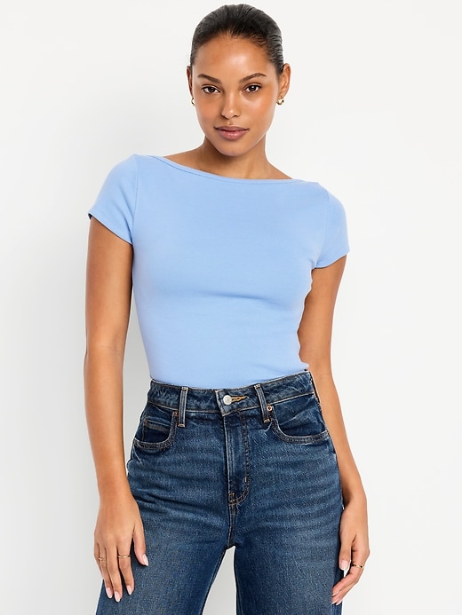 Image number 1 showing, Snug Boatneck T-Shirt