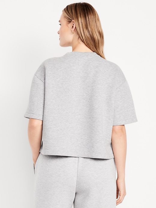 L'image numéro 6 présente Haut décontracté à manches courtes en molleton raffiné