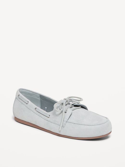 Image number 1 showing, Faux-Suede Boat Shoes for Women