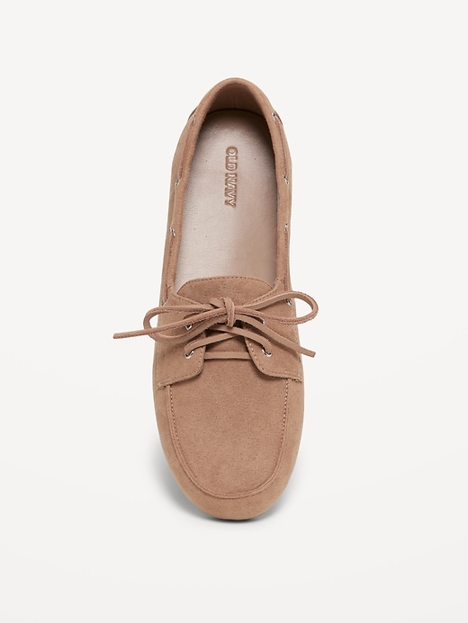 Image number 3 showing, Faux-Suede Boat Shoes for Women
