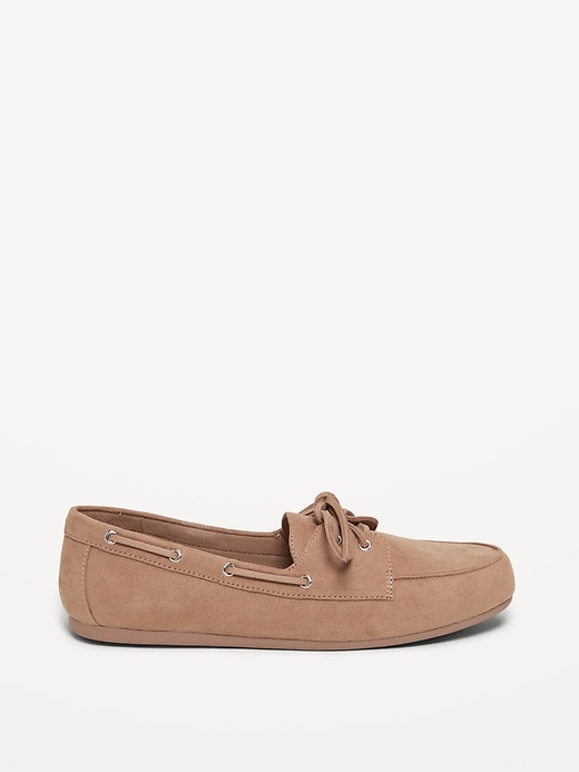 Image number 4 showing, Faux-Suede Boat Shoes for Women