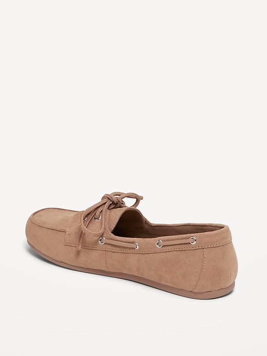 Image number 5 showing, Faux-Suede Boat Shoes for Women