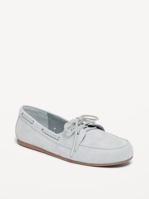 Faux-Suede Boat Shoes for Women