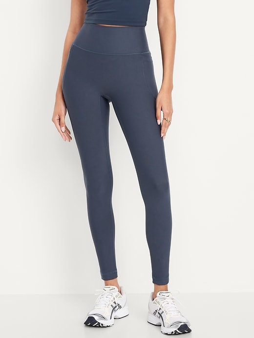 Image number 1 showing, Extra-High Waisted PowerSoft Boundless 7/8 Pocket Leggings – No Front Seam