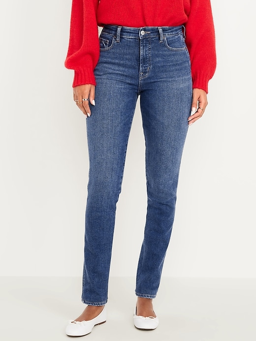 Image number 2 showing, High-Waisted Slim Jeans