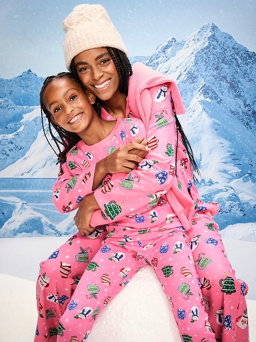 Image number 3 showing, Mid-Rise Printed Flannel Pajama Pants for Women