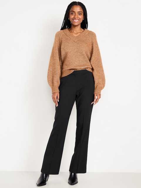 Mid-Rise Taylor Boot-Cut Pants - Black Jack