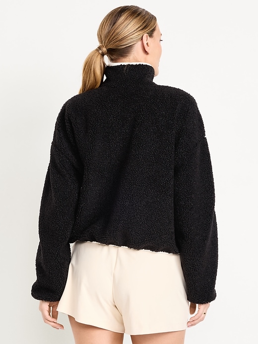 Image number 2 showing, Loose Sherpa Quarter-Zip Pullover