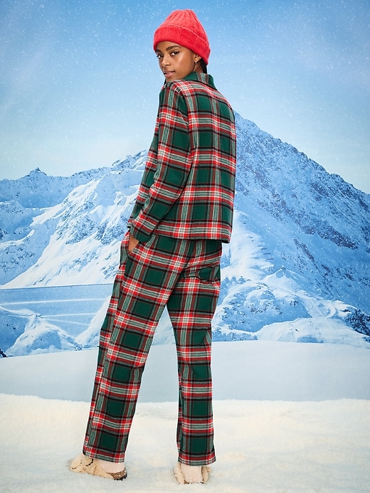 Image number 2 showing, Plaid Flannel Pajama Pant Set for Women