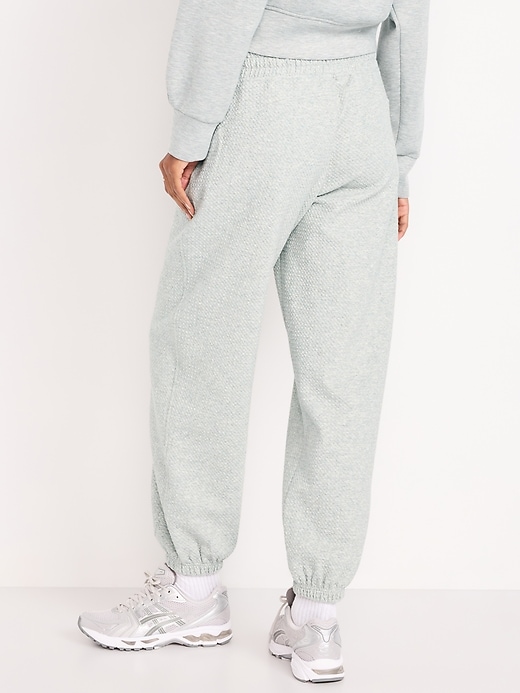 Image number 2 showing, High-Waisted Dynamic Fleece Textured Sweatpants
